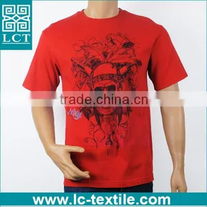Custom Burning Skull Head Design Print Red Elegant Tshirt thumbnail-1