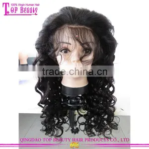 Wholesale Cheap Peruvian Human Hair Full Lace Wig 180% Density Bleached Knots Full Lace Wig thumbnail-3