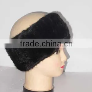 New Popular Style Knitted Real Mink Fur Headband thumbnail-4
