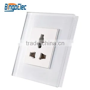 Universial 3pin 13A Glass Panel Wall Socket,AC110-250V, thumbnail-1