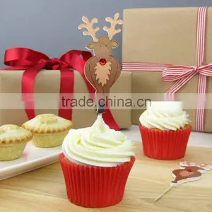 12 Rudolph Reindeer Cupcake Toppers Pick thumbnail-1