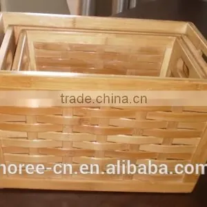 Hand Made 100% Bamboo Storage Basket for Home Use thumbnail-5