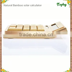 Portable Bamboo Solar Calculator & Notebook Solar Calculator Bamboo and Wooden Material thumbnail-5