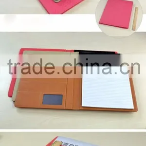 Professional Handmade pu Leather A4 Folder Executive Writing Pad Portfolio Stationery Document Organizer With Memopad Holder thumbnail-2