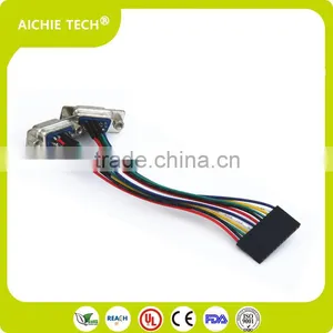 D-SUB Wire Harness DB15 to Tyco 1-487769-3 15 Pin 2.54mm Pitch Connectors Wire Assembly thumbnail-1