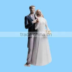 Porcelain Bride and Groom Wedding Figurines thumbnail-1