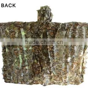Woodland Camouflage Ghillie Poncho for Hunting Wargames or Other Outdoor Activities thumbnail-2