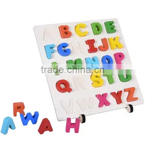 Wooden Educational Toy English Alphabet Digital Learning Puzzle Wood Letters Figures for Preschool Kids thumbnail-3