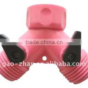 "Y" Snap-in Plastic Hose Connector With Shut-off thumbnail-1