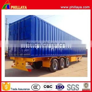 High Quality Truck Trailer 3 Axle 60 Ton Flatbed Container 20ft 40ft 53ft Trailer Container for Transport thumbnail-1