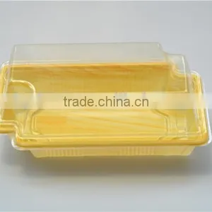 Yellow Disposable Plastic Food Container With Lid thumbnail-3