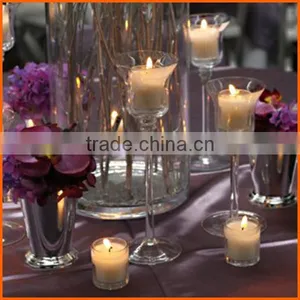 Hot Sale Luxury Long-stemmed Glass Candle Holder thumbnail-1