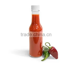 Clear Round Glass Sause Bottle With Screw Cap thumbnail-1