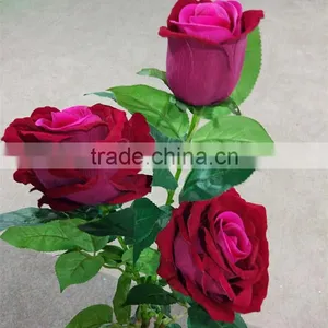 SJ1101502 Fabic Silk Red Rose Wholesale Flowers thumbnail-4