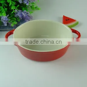 Stock Lot High Quality Colorful Oval Porcelain Baking Plate Pizza Plate Soup Plate thumbnail-2