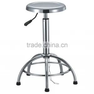 Rotary Round Stool With Gas Lift and Wheels thumbnail-4