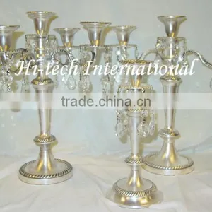 Wedding Candelabra,Candelabra With Crystal Attachment thumbnail-1
