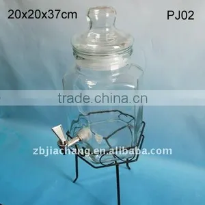 Large Juice Glass Container With Tap thumbnail-1