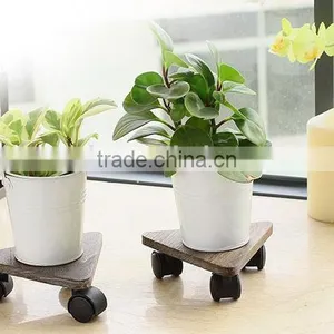 Modern Designwood Mat With Wheels for Your Flower Pot thumbnail-1