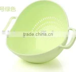 Super Practical Creative Fashion Plastic Wash Rice Colander Strainer Sieve Bright Kitchen Plastic Drain Vegetable Basket thumbnail-3
