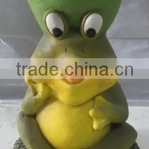 Knock-down Outdoor Garden Fiber Glass Clay Frog Flower Planter Pots thumbnail-4