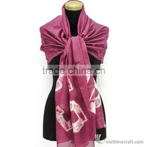 Spilled Color Authentic Silk Scarf, Handicraft, Made in Vietnam, thumbnail-1