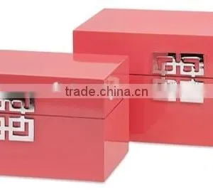 Shiny Turquoise Lacquer Box Vietnam thumbnail-3