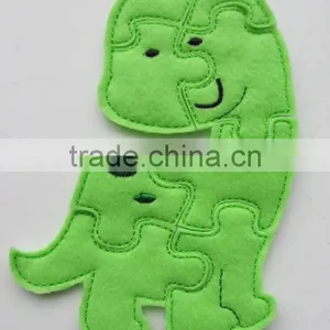 2017 Hot New Bestselling Product Wholesale Handmade Green Dinosaur Felt Puzzle Travel Game Made in China thumbnail-1