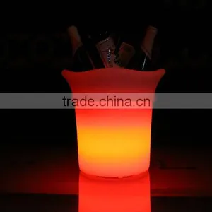 PE Material Rotational Moulding Plastic Modern Rechargeable LED Wine Bucket thumbnail-1