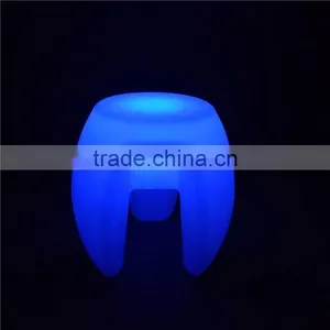 Newly Solar Powered System Lighting Colorful Plastic LED Stool With 16 Colors Change by Remote Control thumbnail-3