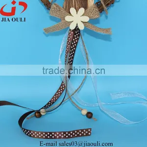 Cheap Easter Decorations With Rabbit Rattan Easter Wreath Hanger thumbnail-3