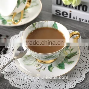 Set of 15pcs Bone China Flowers Design Coffee Set thumbnail-4