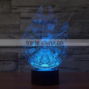 Remote Control Colorful 3D Illusion LED Night Light 3D Acrylic Lamp for Indoor Decoration for Festival Gift thumbnail-4