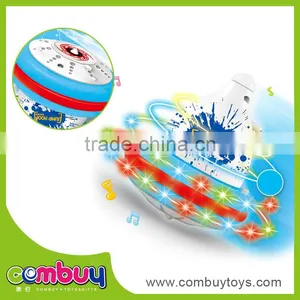 Interesting Cartoon Music Light Plastic Spinning Top Toy thumbnail-1