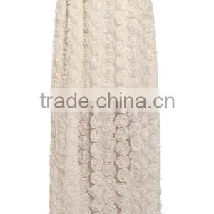 Off White / Cream Floral Skirt Women's Latest Long Skirt Design 2017 thumbnail-2