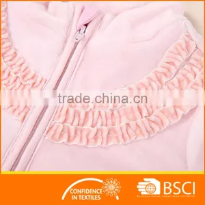 Fancy Butterfly Applique Nice Velour Child Clothing Sets thumbnail-4