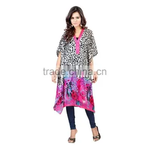 Custom 100% Polyester Print Beach Kaftan 2016/Woman Resort Wear From India thumbnail-3