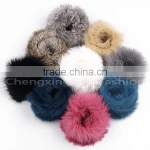 CX-A-28C Top Quality Winter Rabbit Fur Leather Cuff Bracelet thumbnail-2