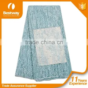 Plain Color African Lace Fabrics Fancy Beautiful Embroidered Dress French Lace With Big Beads FL0248 thumbnail-6