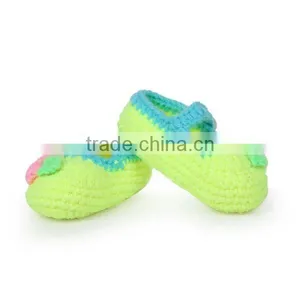 High Quality Fine Workmanship Hand Made Baby Crochet Wool Shoes thumbnail-1