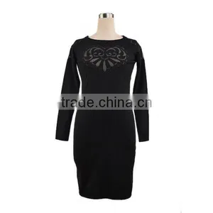 2014 Hollow Embroidered Chiffon Patch Sweaters thumbnail-1