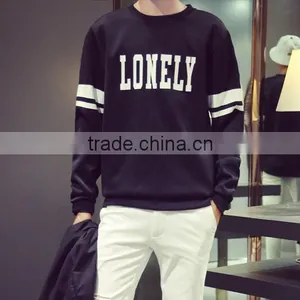 Cheap Printed Round Neck Long Sleeve Oversized Cool Men's Plain Printed Pullover Sweater Hoodie thumbnail-4
