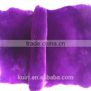 Factory Direct Supply 100% Real Rex Rabbit Fur Skin Dyed for Rex Rabbit Fur Coat / Hat / Blanket thumbnail-5