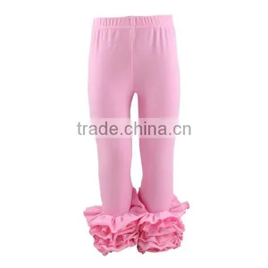 Wholesale Girls Boutique Ruffle Icing Leggings Pants Girls Kids Baby Toddler Spring Wear Valentine Icing Pants thumbnail-6