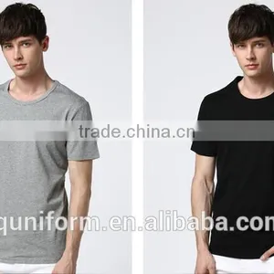 China Apparel Wholesale Men Clothing Blank High Quality Longline Tall Men's Cotton t Shirts thumbnail-5