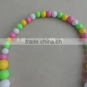 Baby Girl Necklaces Round Pearl Jewelry Colorful Kids Clothing Decor thumbnail-3