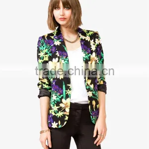 Tropical Flower Knit Blazer thumbnail-1