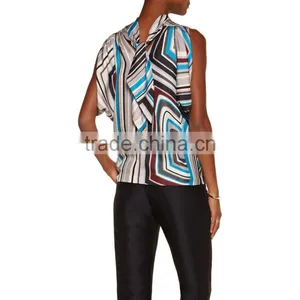 Printing Polyester Seamless Camisole Staple Fiber Lady Blouse New Style thumbnail-2