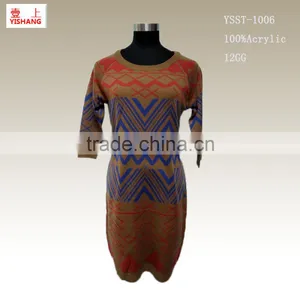 Hot Sale!Jacquard 100%Acrylic Sweater Lady Fashion Sweater thumbnail-1