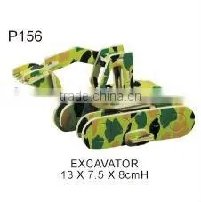 P156 COLORED WOODEN PUZZLE thumbnail-1